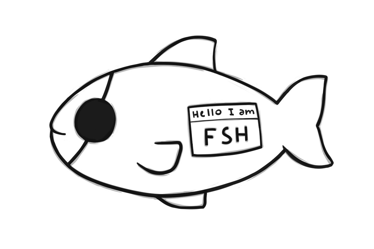 Eyeless fish: "FSH"