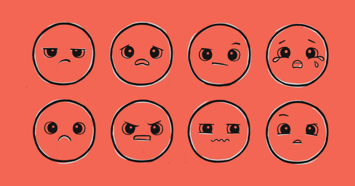 Unhappy emojis