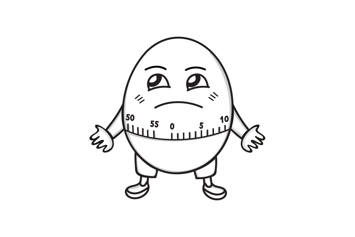 An "egg timer" looking annoyed (IVF)