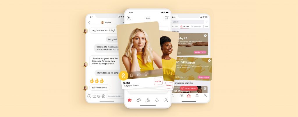 Screenshots to show how the Peanut app works